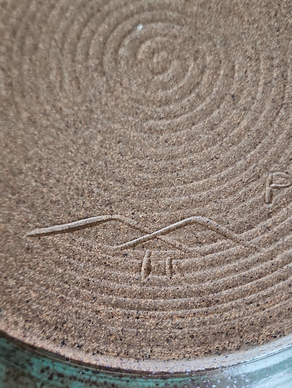 Rustic Turquoise Ceramic Bowl - Picture 9 of 14